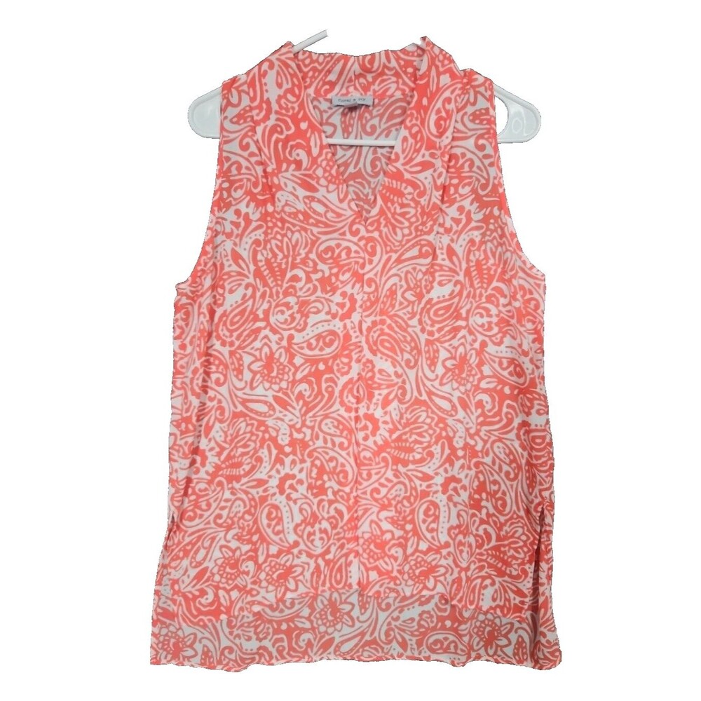 Floral And Ivy Women Blouse Polyester Sleeveless Spring Floral Medium M NWOT